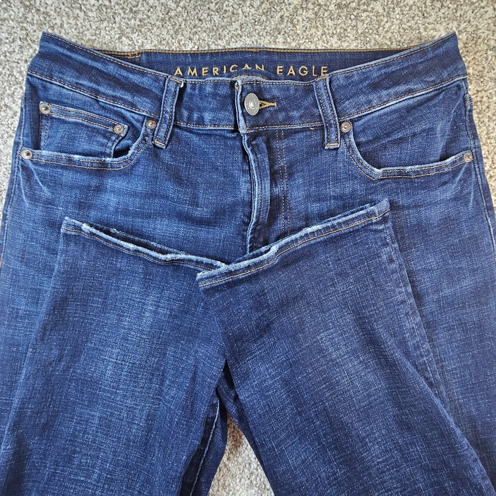 American Eagle Outfitters Next Level Flex Straight Blue Denim Jeans Mens 34x34